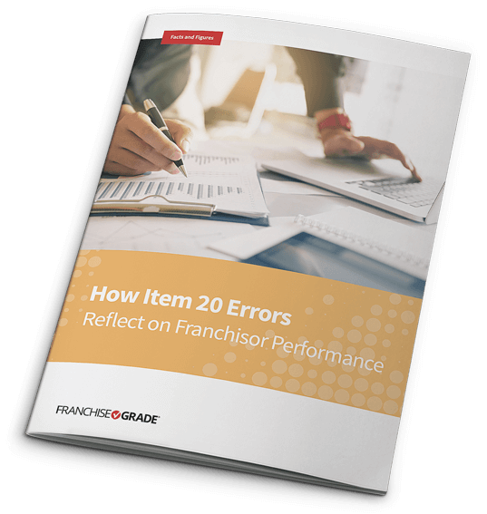 Item 20 Errors Reflects on Franchisor Performance cover report